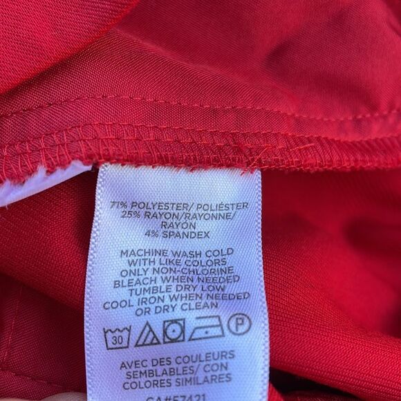 Ann Taylor Pintucked Red Pants XS - Picture 7 of 7